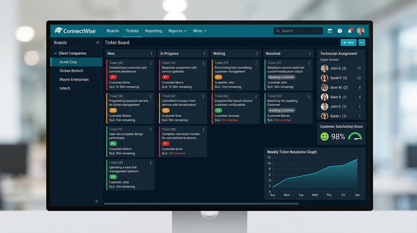 ConnectWise Managed IT Dashboard