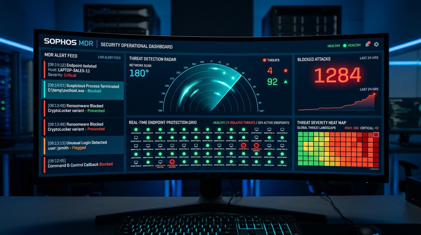 Sophos MDR Security Dashboard