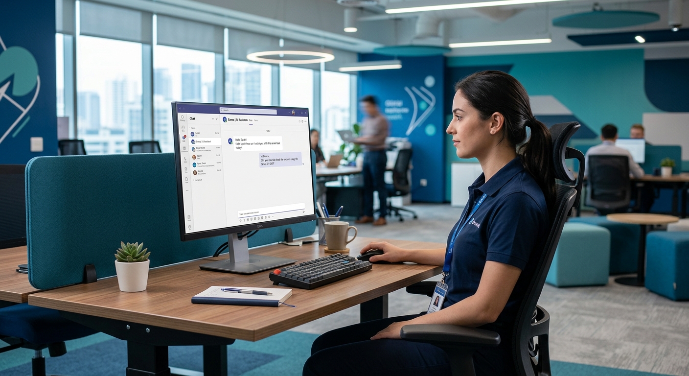 CyferTech team using AI assistant Emma in Microsoft Teams